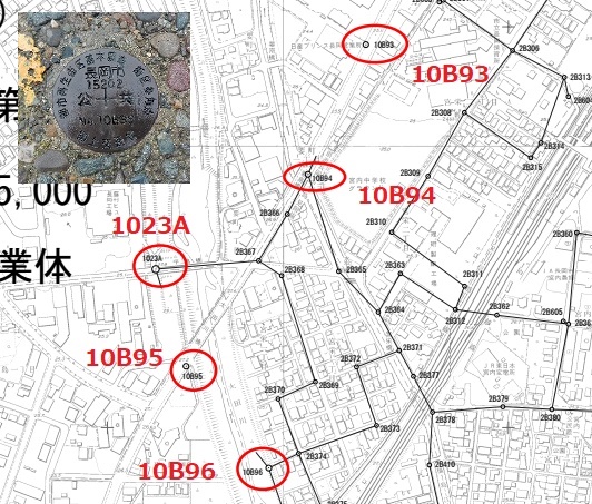 検証地区、配点図